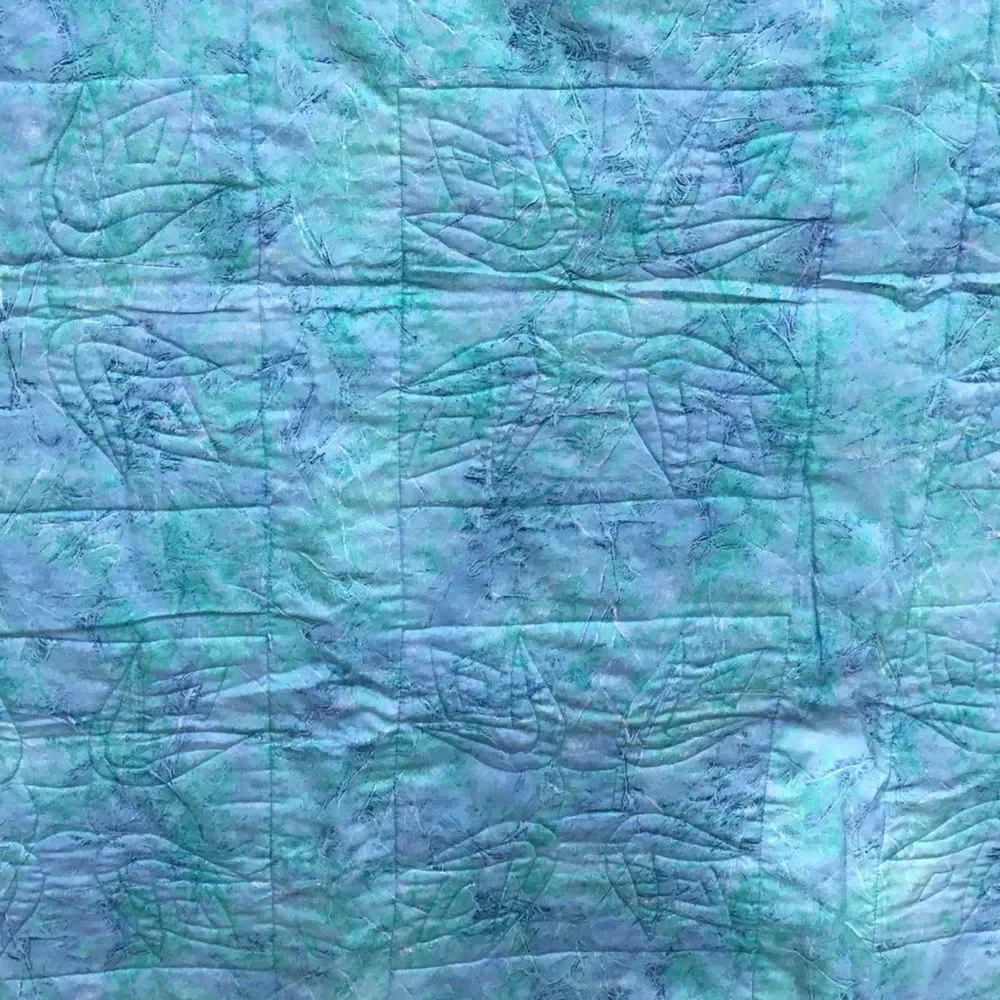 NWT Handcrafted Turquoise, Red, Yellow Quilt